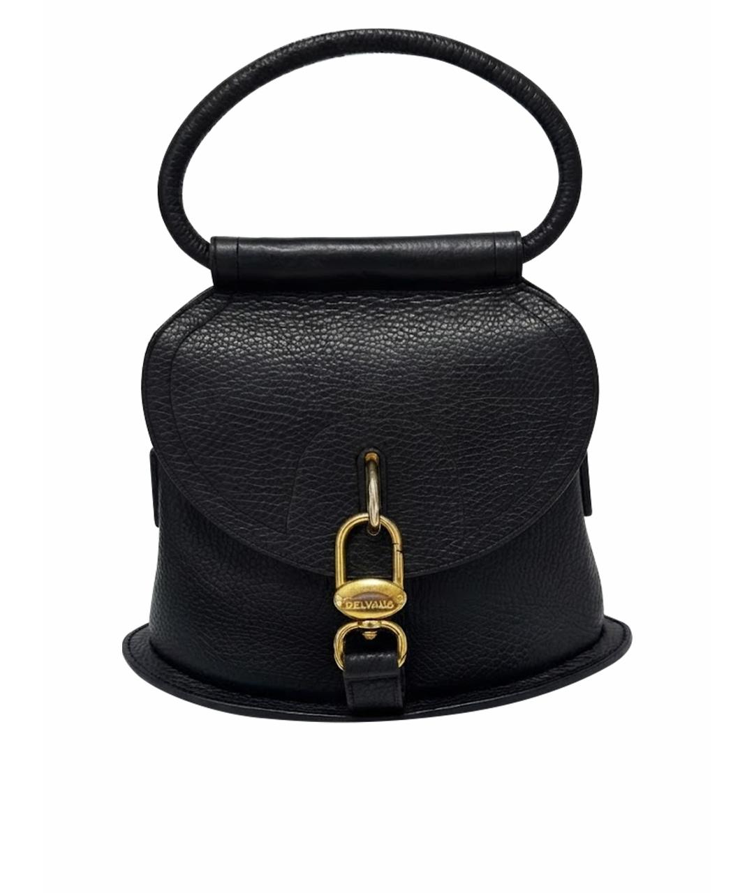 DELVAUX Черная кожаная сумка через плечо, фото 1