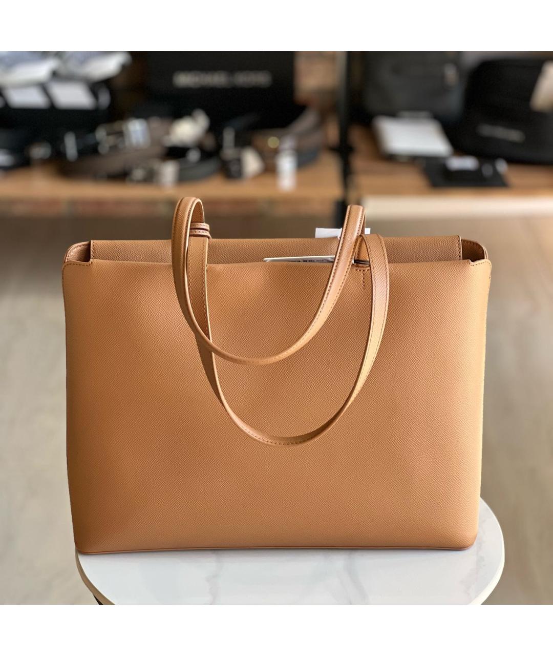 FURLA Коричневая кожаная сумка через плечо, фото 3