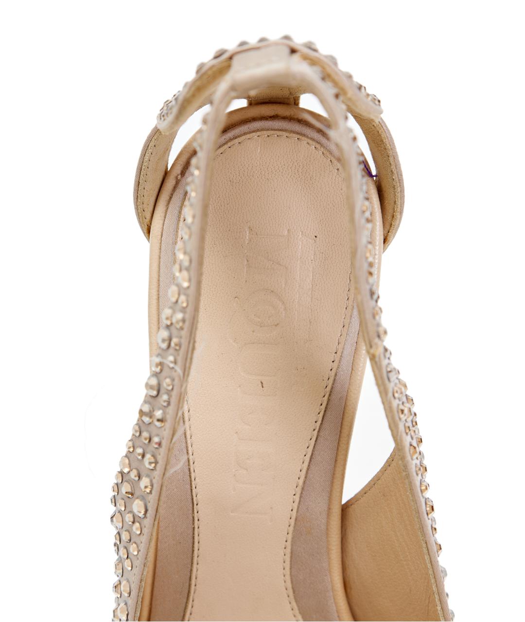 ALEXANDER MCQUEEN Бежевые кожаные туфли, фото 4