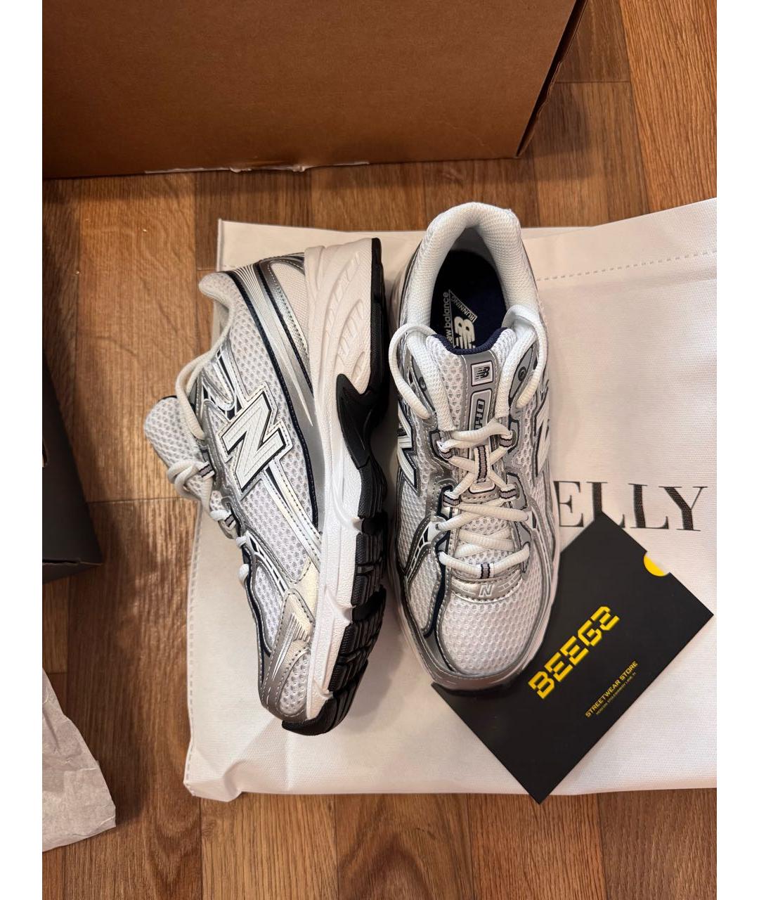 NEW BALANCE Белые текстильные кроссовки, фото 4