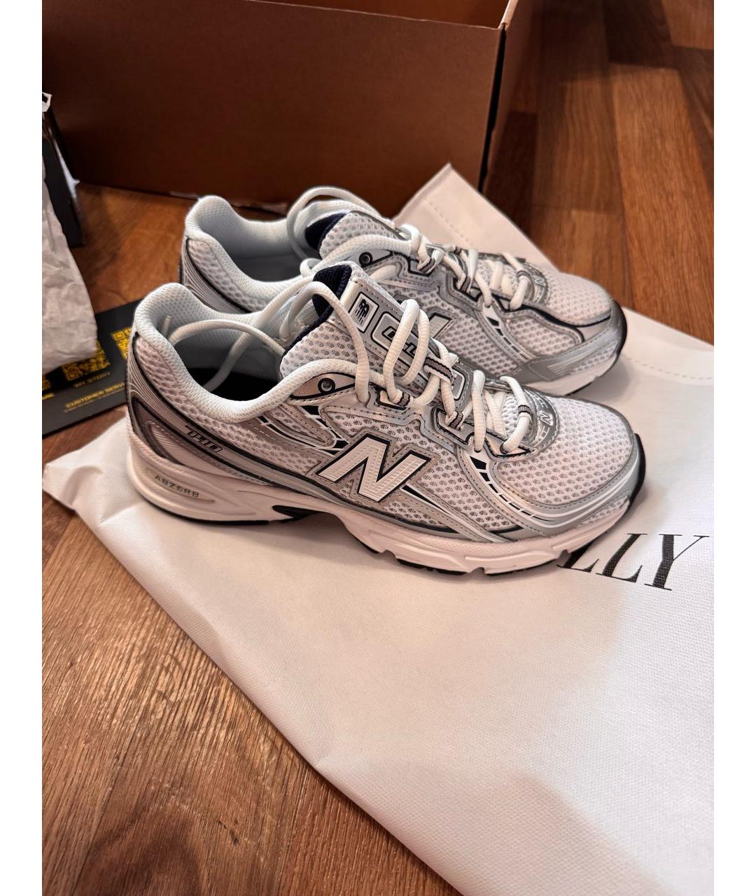 NEW BALANCE Белые текстильные кроссовки, фото 2