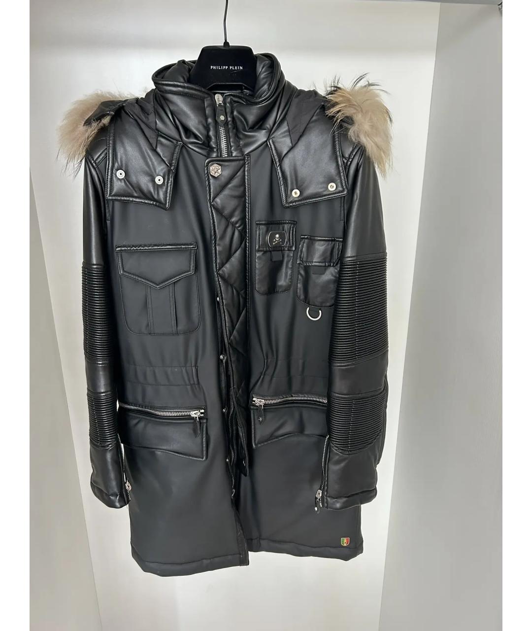 PHILIPP PLEIN Черная полиамидовая парка, фото 3
