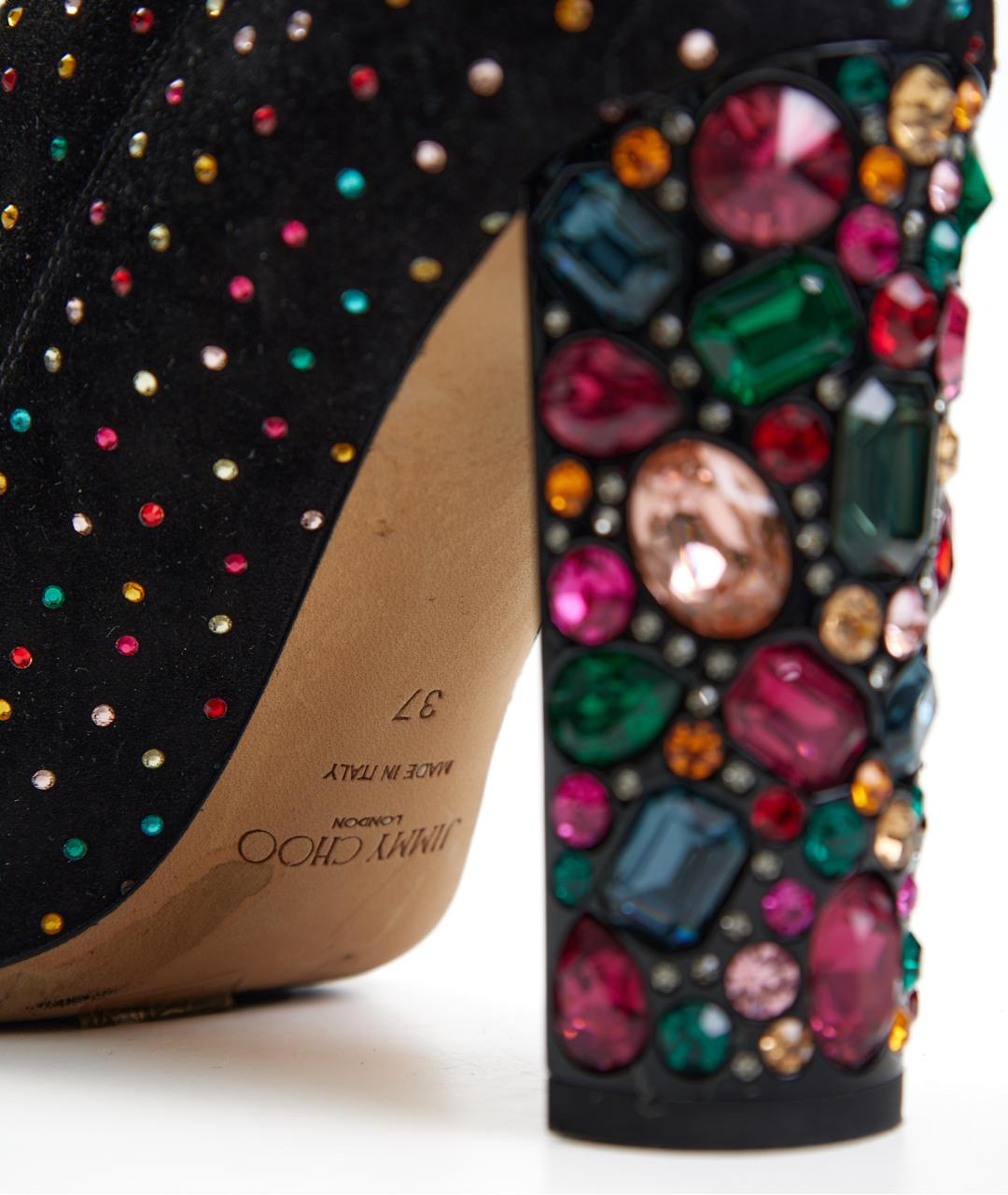 JIMMY CHOO Черные замшевые ботильоны, фото 4