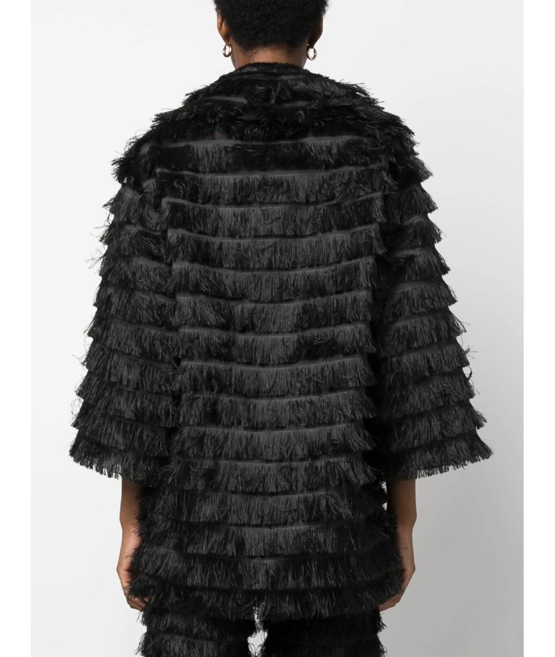 ALBERTA FERRETTI Черный полиэстеровый жакет/пиджак, фото 4