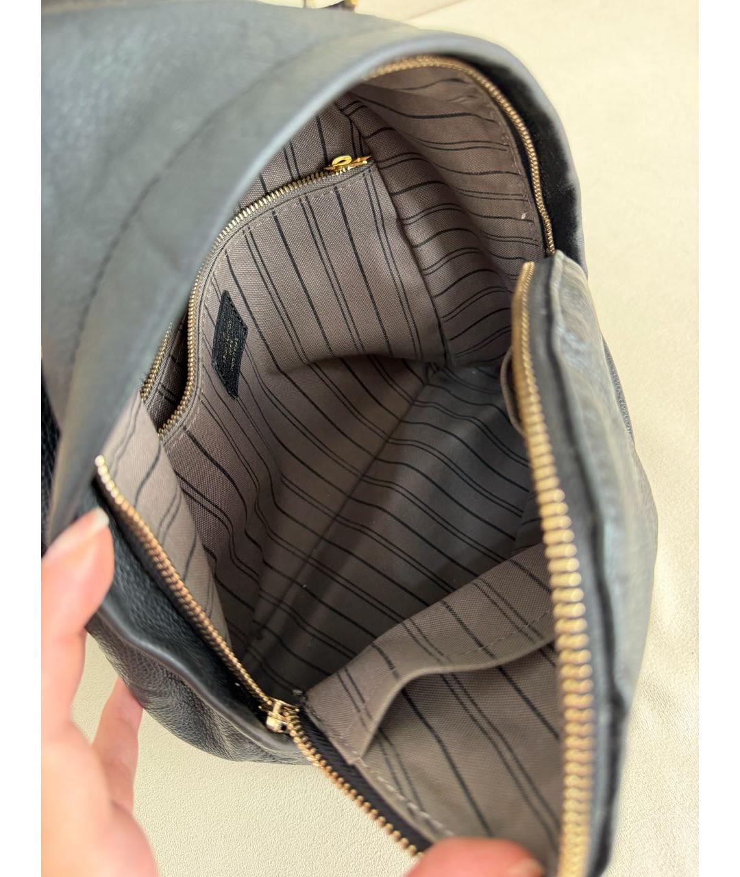 LOUIS VUITTON Черный кожаный рюкзак, фото 4