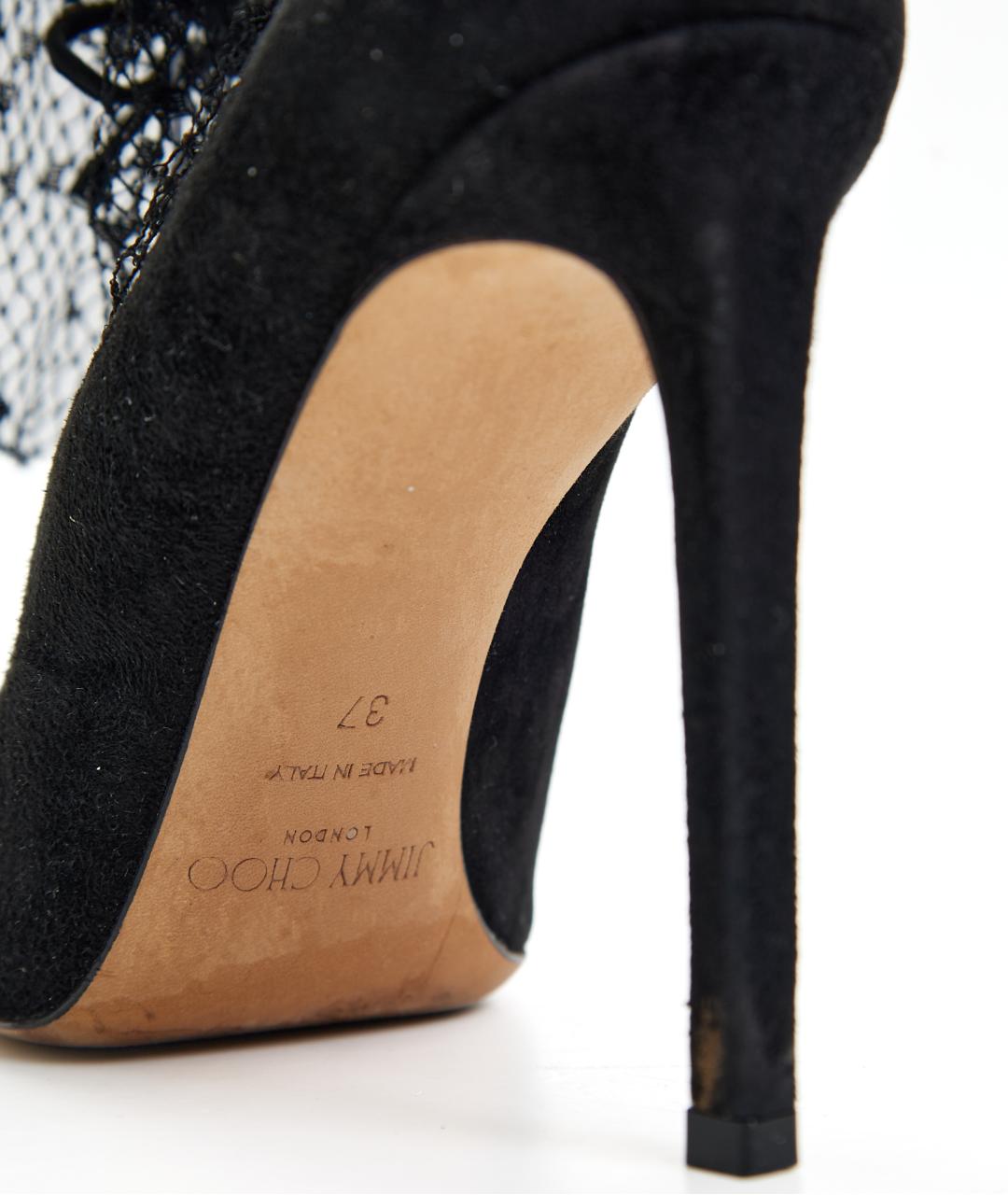 JIMMY CHOO Черные замшевые туфли, фото 4