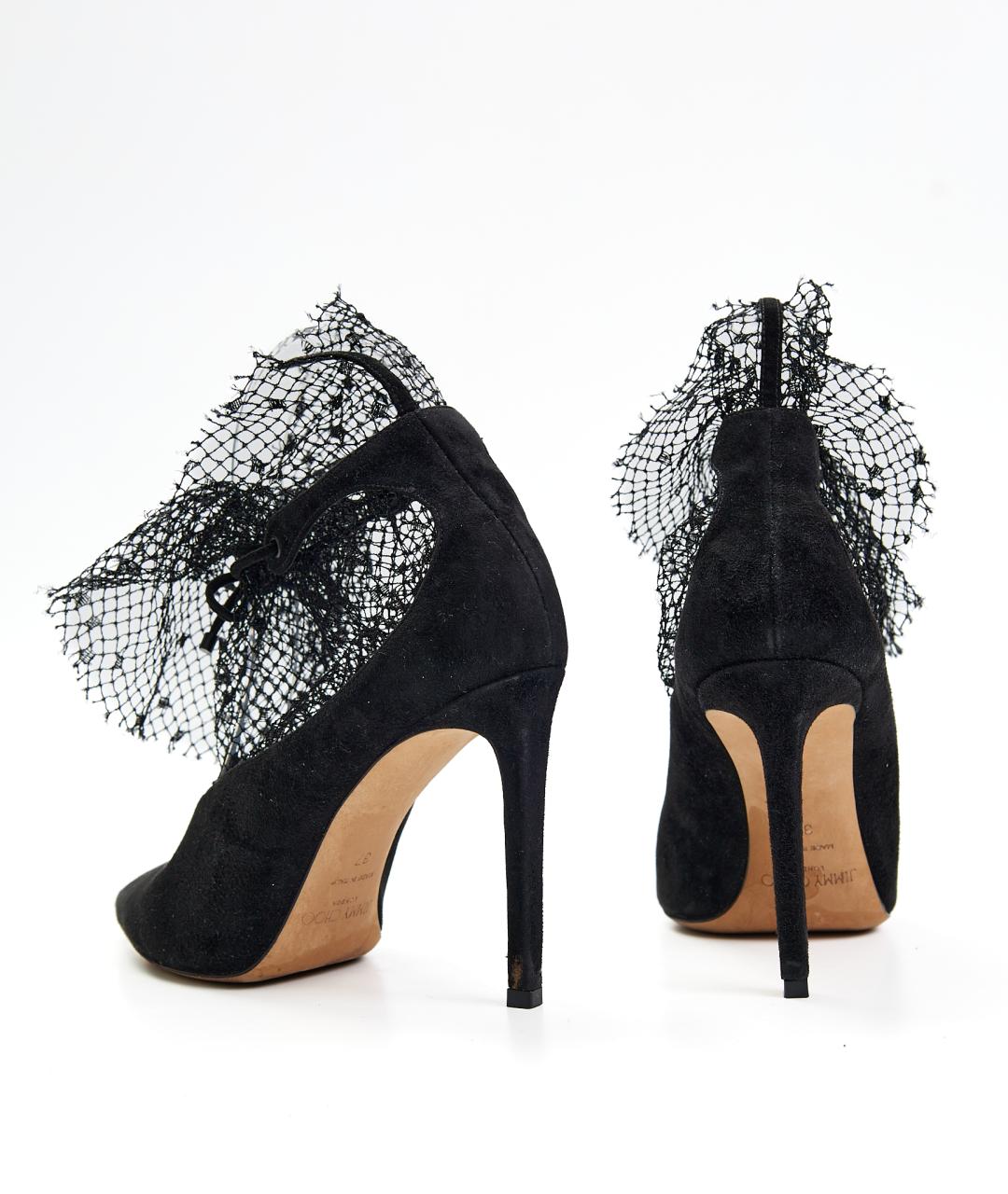 JIMMY CHOO Черные замшевые туфли, фото 3