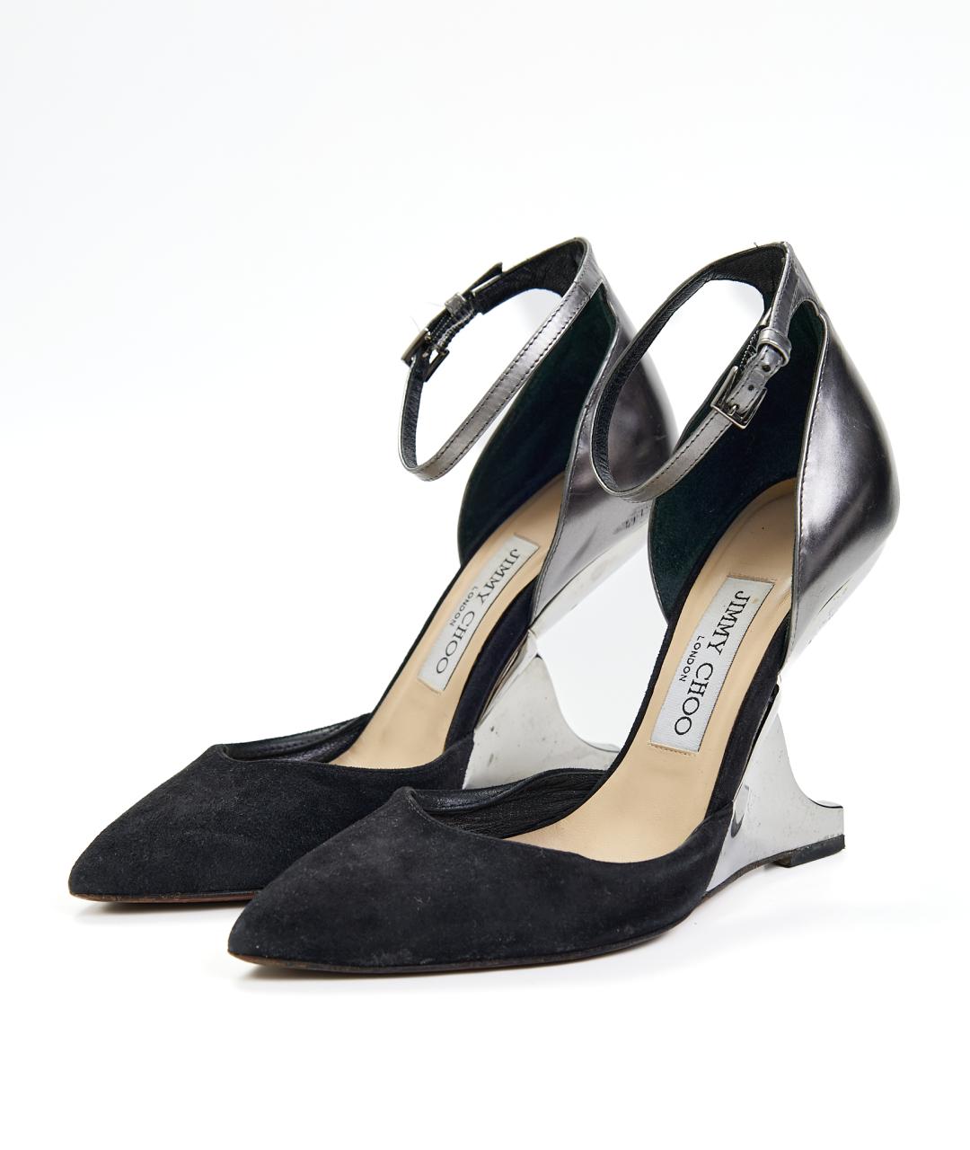 JIMMY CHOO Черные замшевые туфли, фото 2