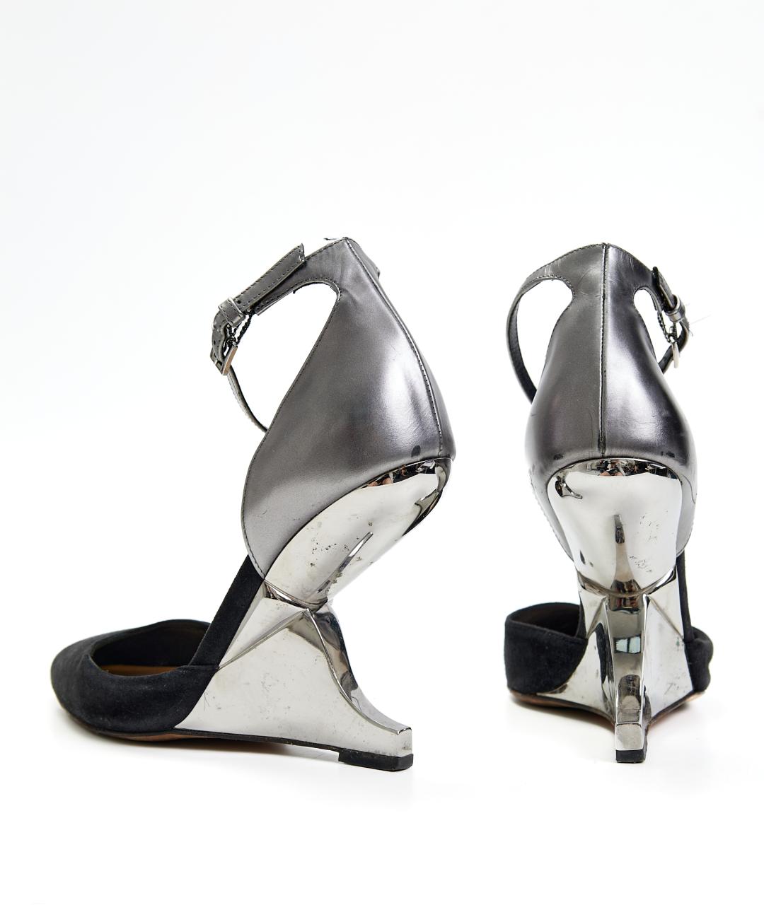 JIMMY CHOO Черные замшевые туфли, фото 4