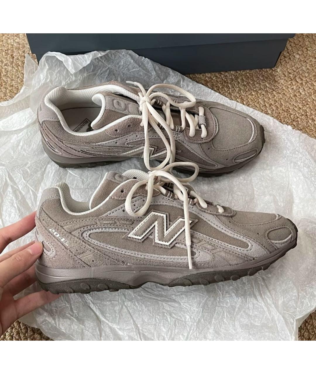 NEW BALANCE Коричневые замшевые кроссовки, фото 6