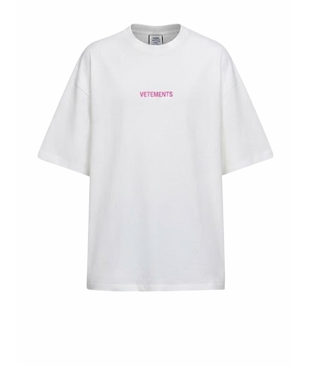 VETEMENTS Белая хлопковая футболка, фото 1