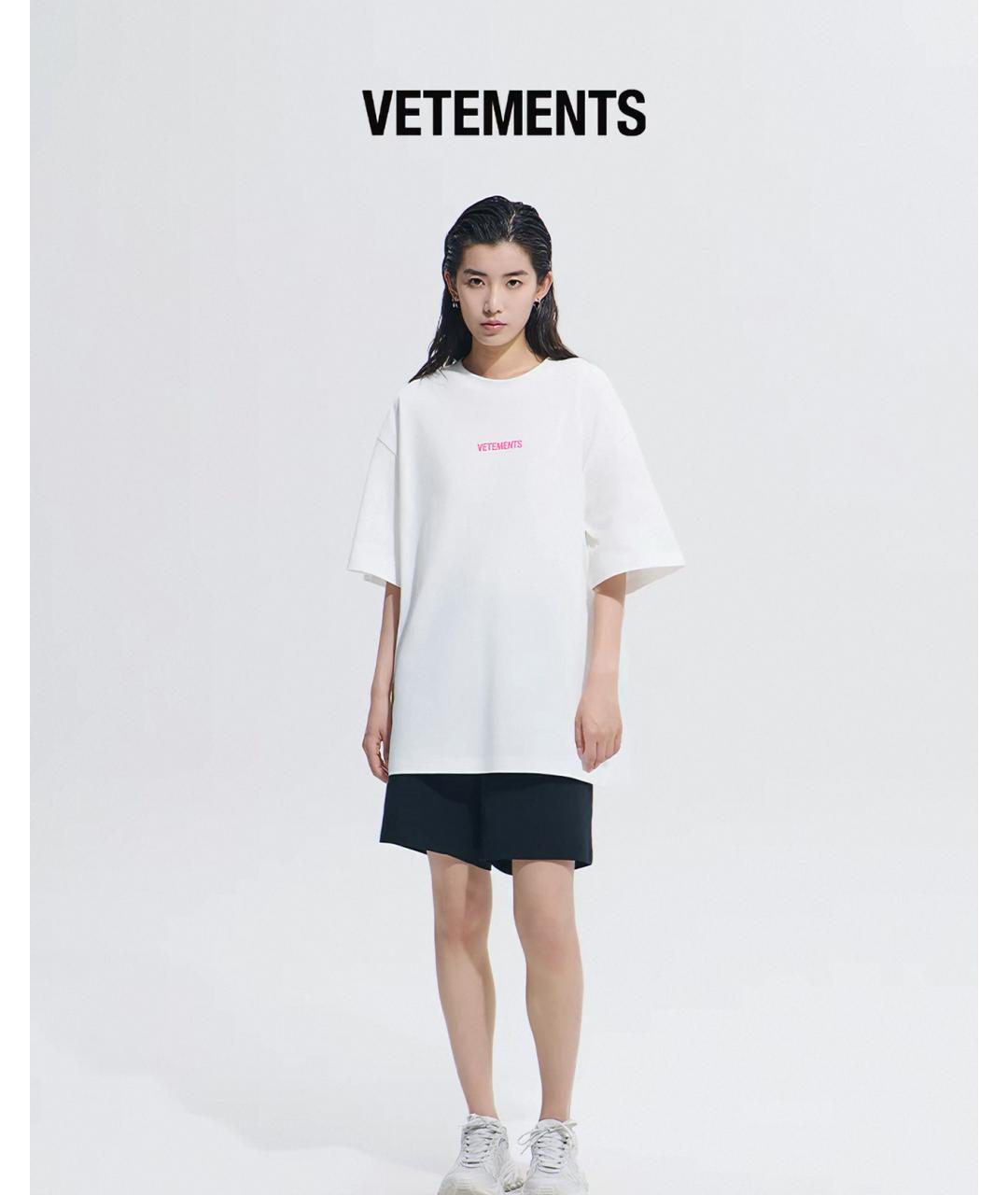 VETEMENTS Белая хлопковая футболка, фото 4