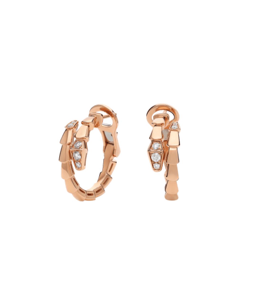 BVLGARI Золотые серьги из розового золота, фото 1