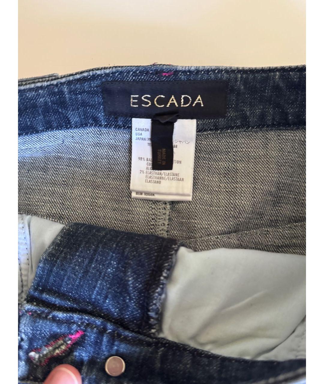 ESCADA Темно-синяя деним юбка мини, фото 5