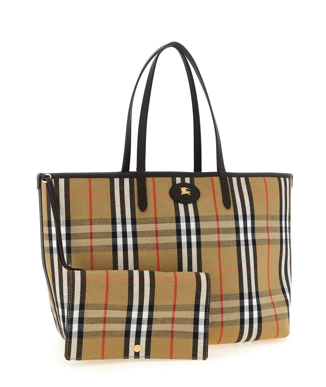 BURBERRY Мульти кожаная сумка тоут, фото 3