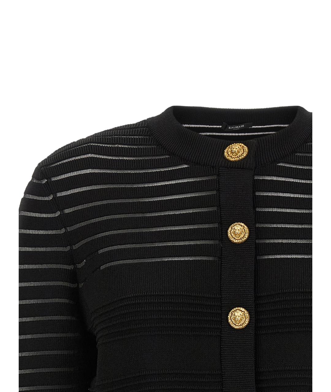BALMAIN Черный вискозный кардиган, фото 3
