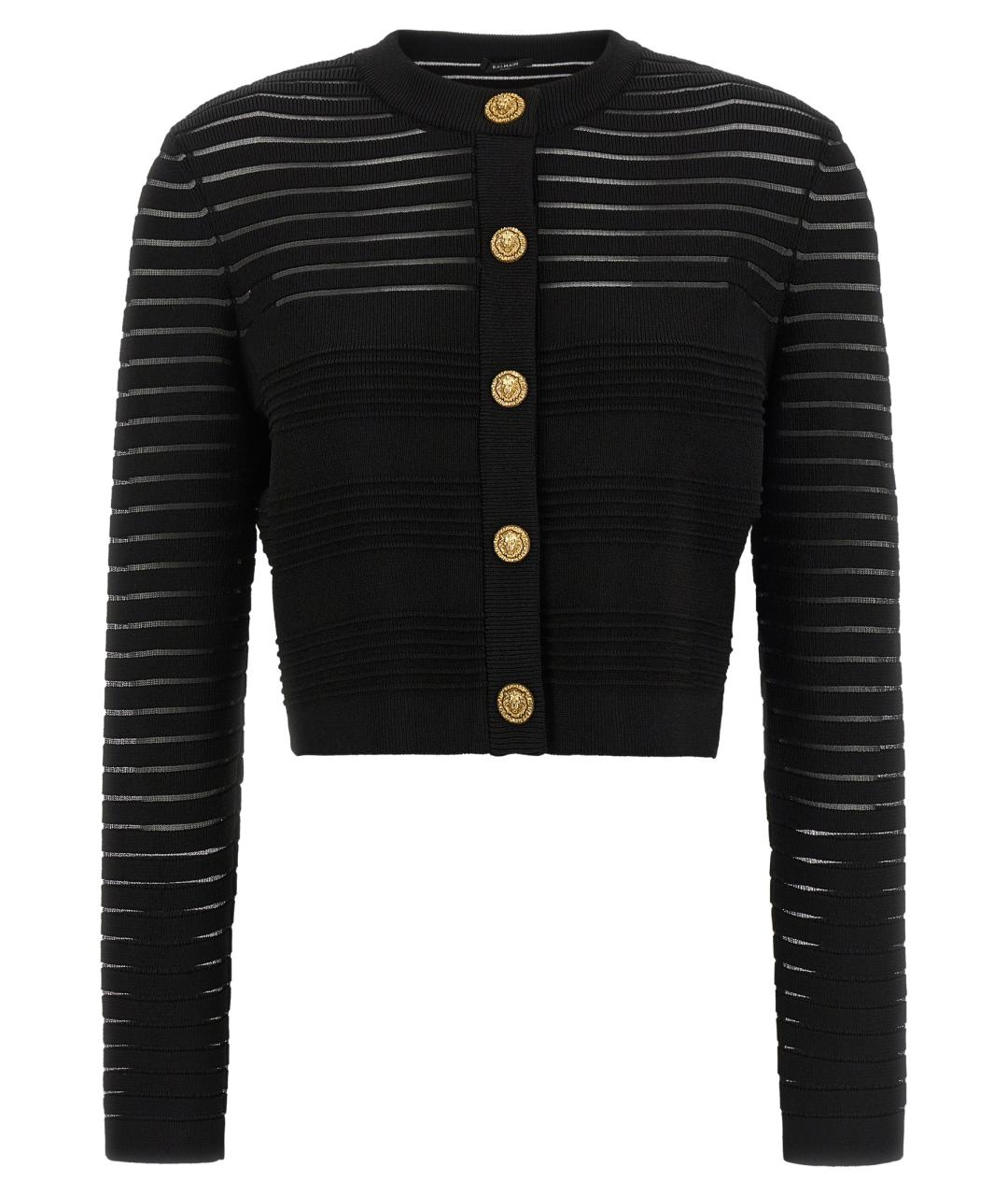 BALMAIN Черный вискозный кардиган, фото 1
