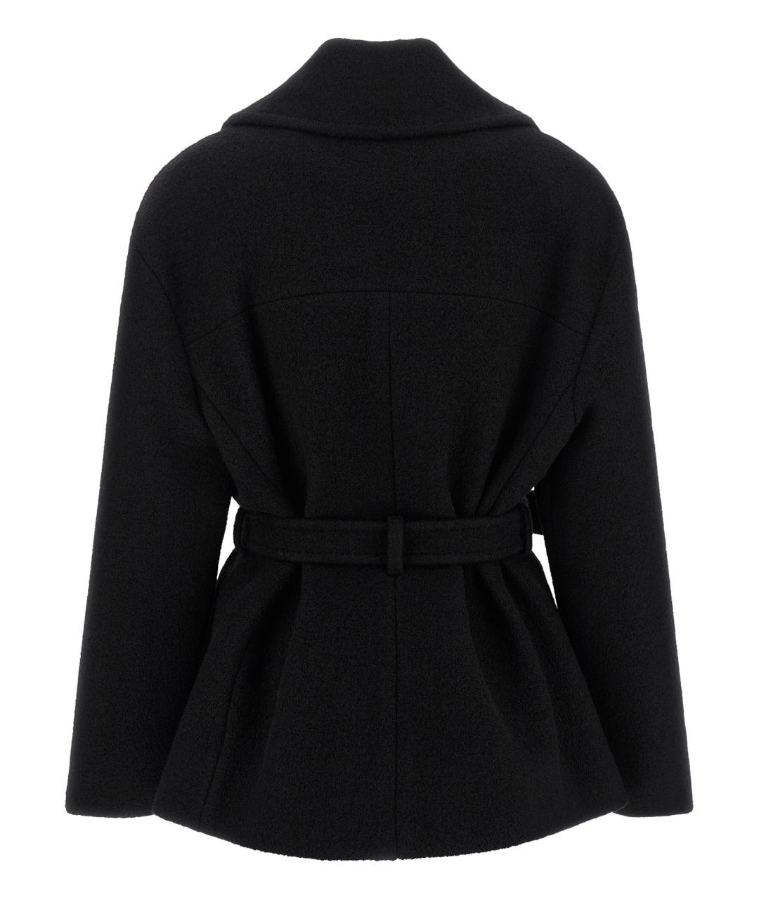 BALMAIN Черное шерстяное пальто, фото 2