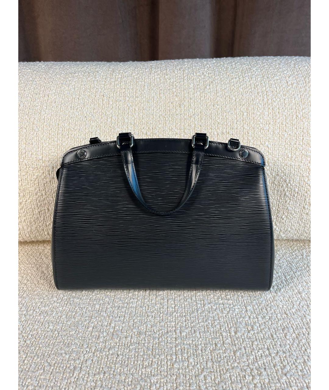 LOUIS VUITTON Черная кожаная сумка тоут, фото 3