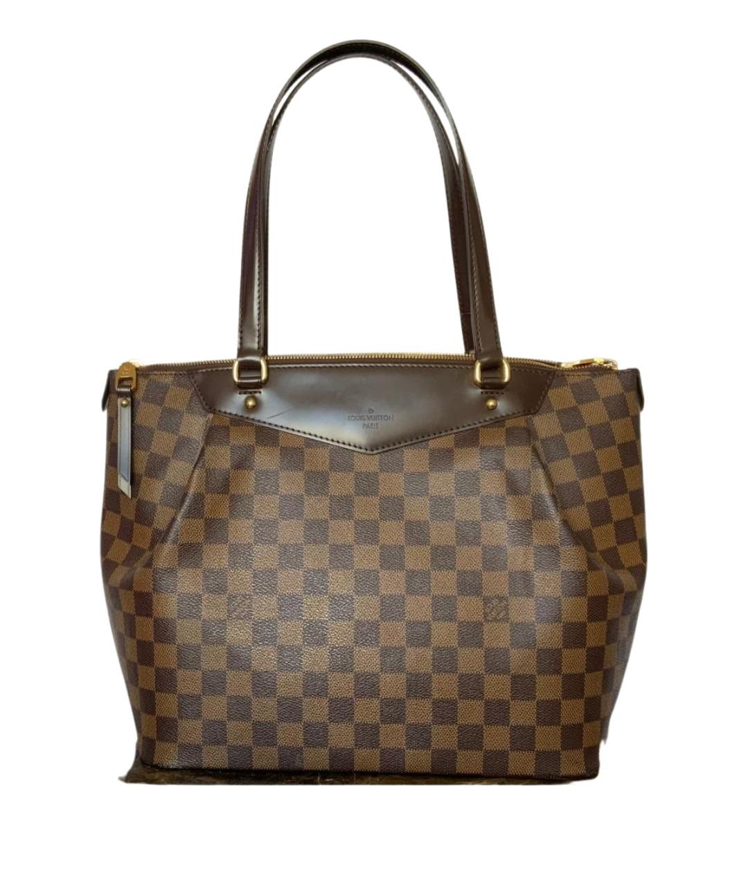 LOUIS VUITTON Коричневая канва сумка тоут, фото 6