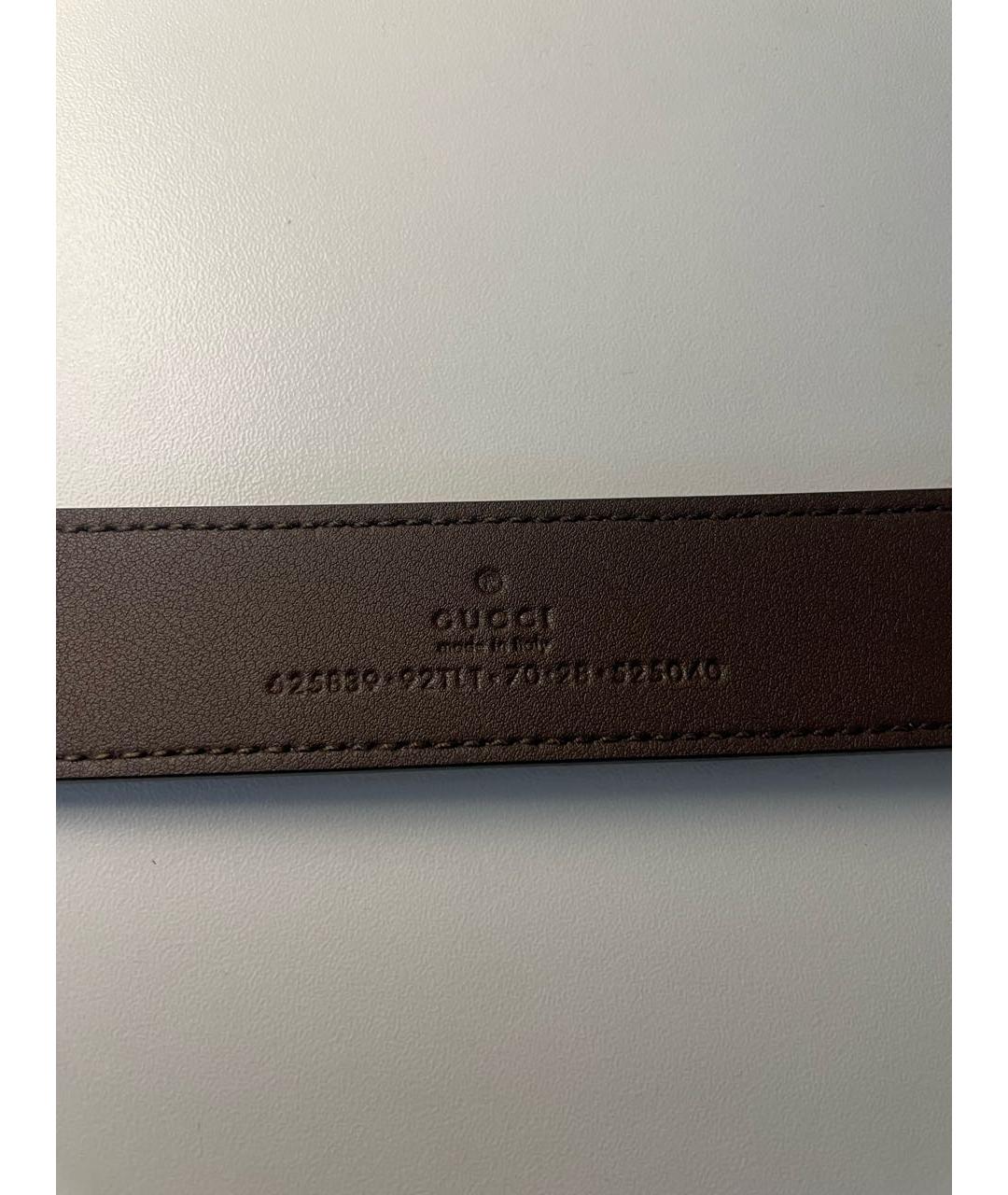 GUCCI Коричневый кожаный ремень, фото 3