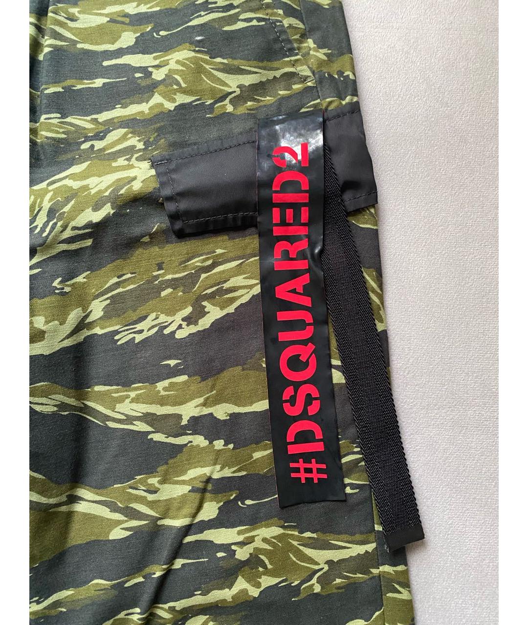 DSQUARED2 Зеленые хлопковые брюки чинос, фото 4