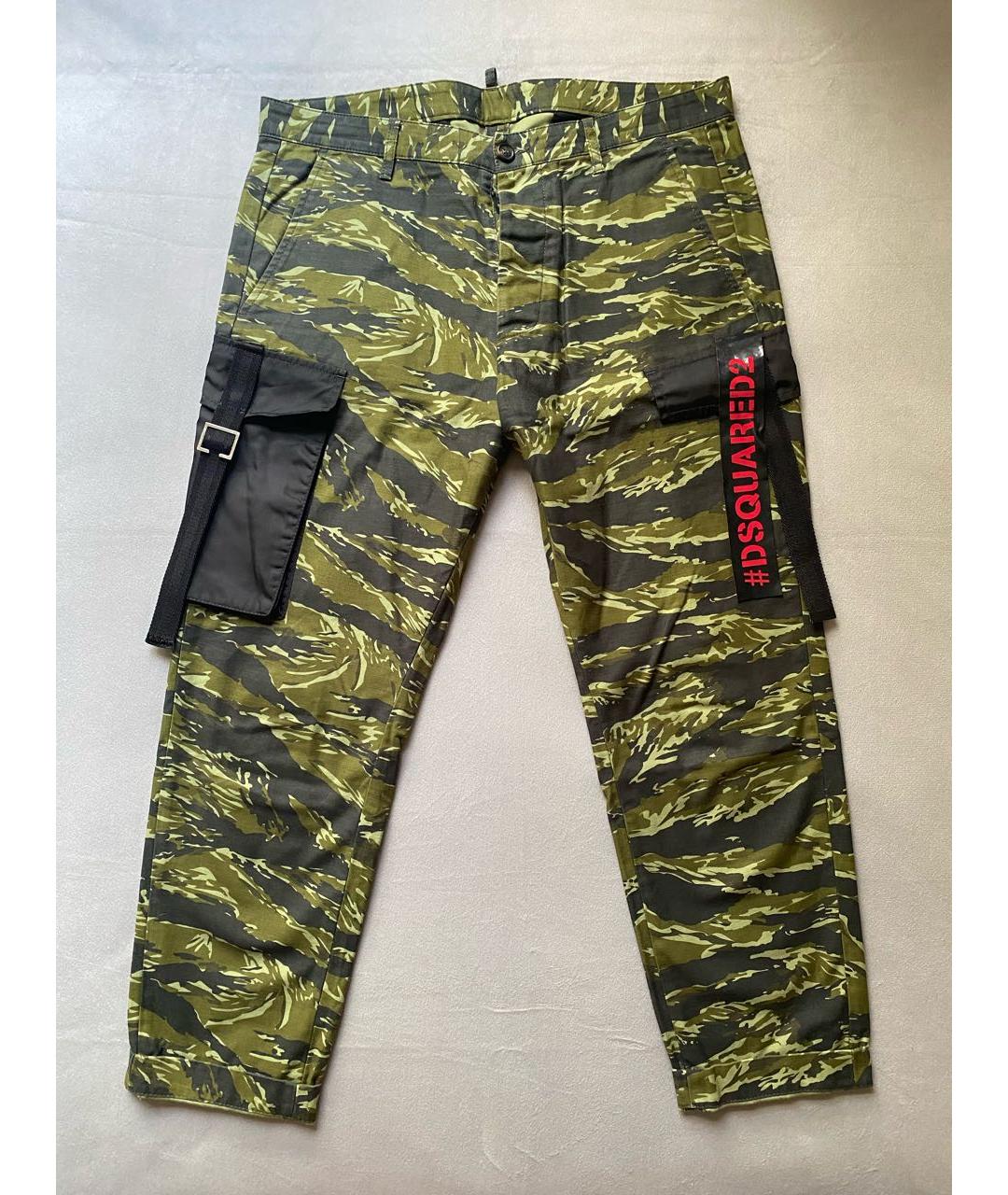 DSQUARED2 Зеленые хлопковые брюки чинос, фото 7