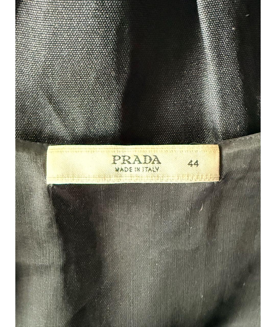 PRADA Черное шелковое платье, фото 3