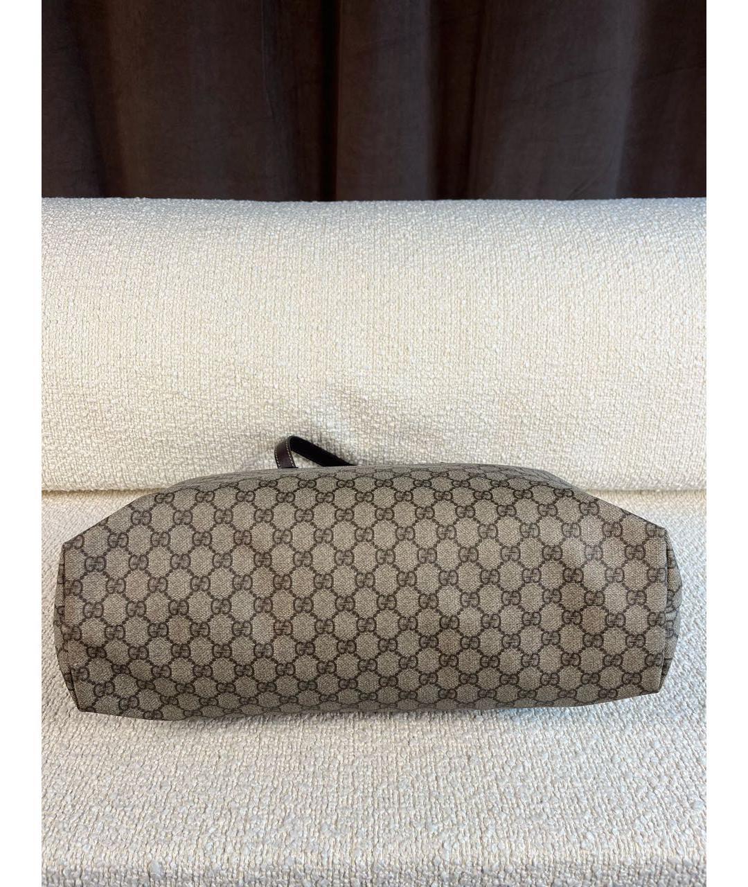 GUCCI Бежевая канва сумка тоут, фото 6