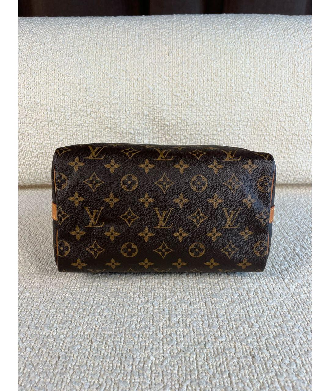 LOUIS VUITTON Коричневая канва сумка с короткими ручками, фото 8