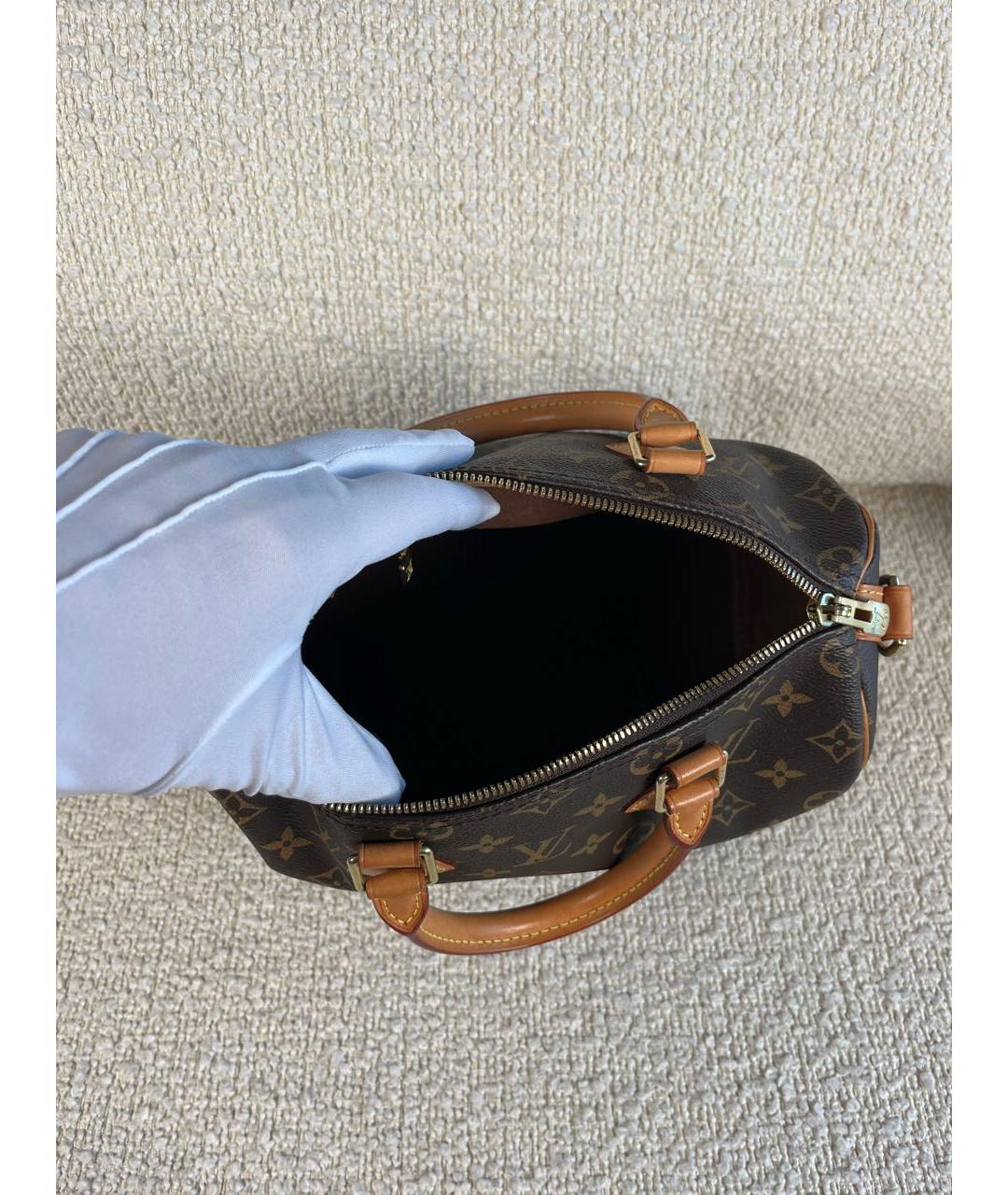 LOUIS VUITTON Коричневая канва сумка с короткими ручками, фото 4