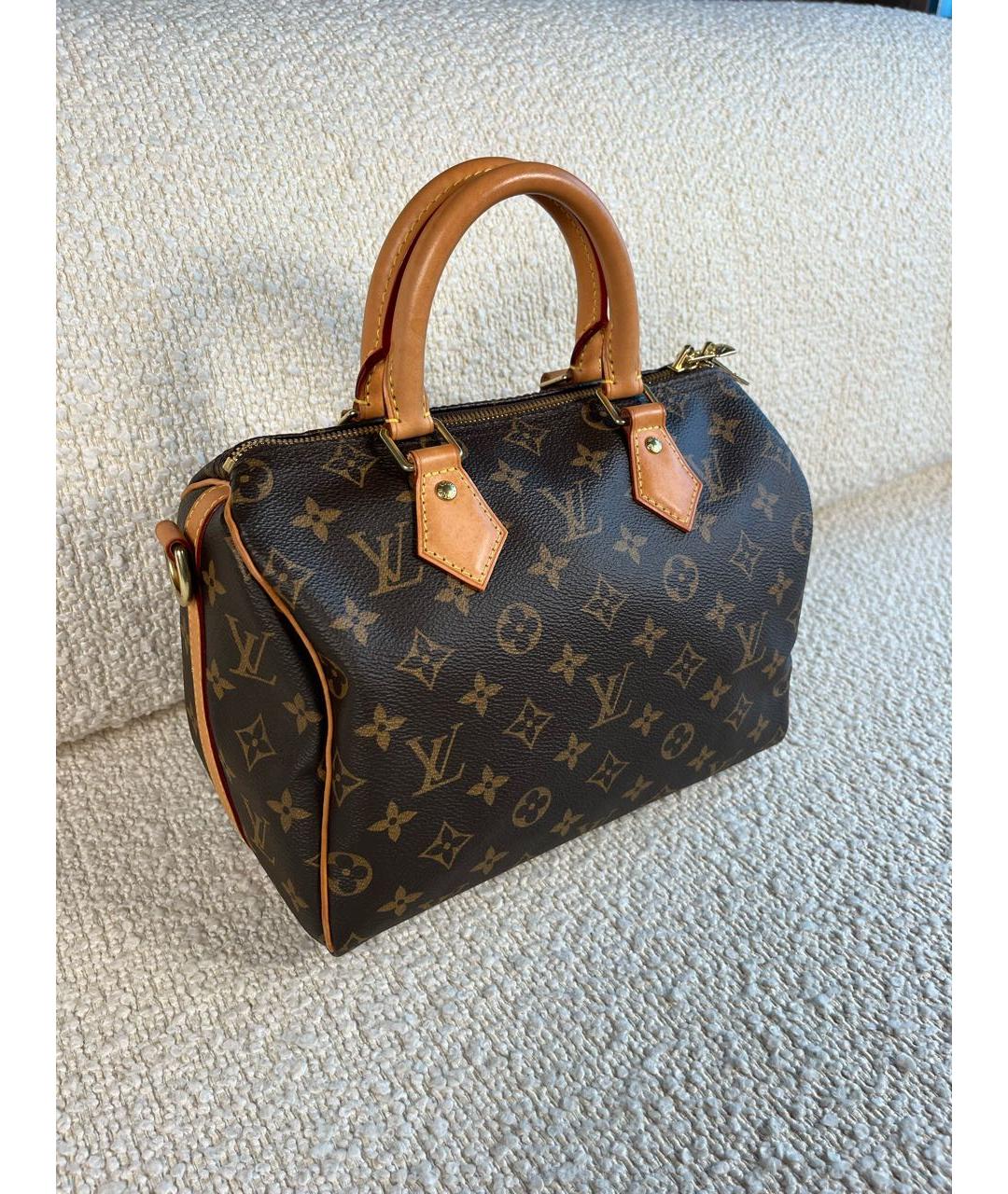 LOUIS VUITTON Коричневая канва сумка с короткими ручками, фото 2