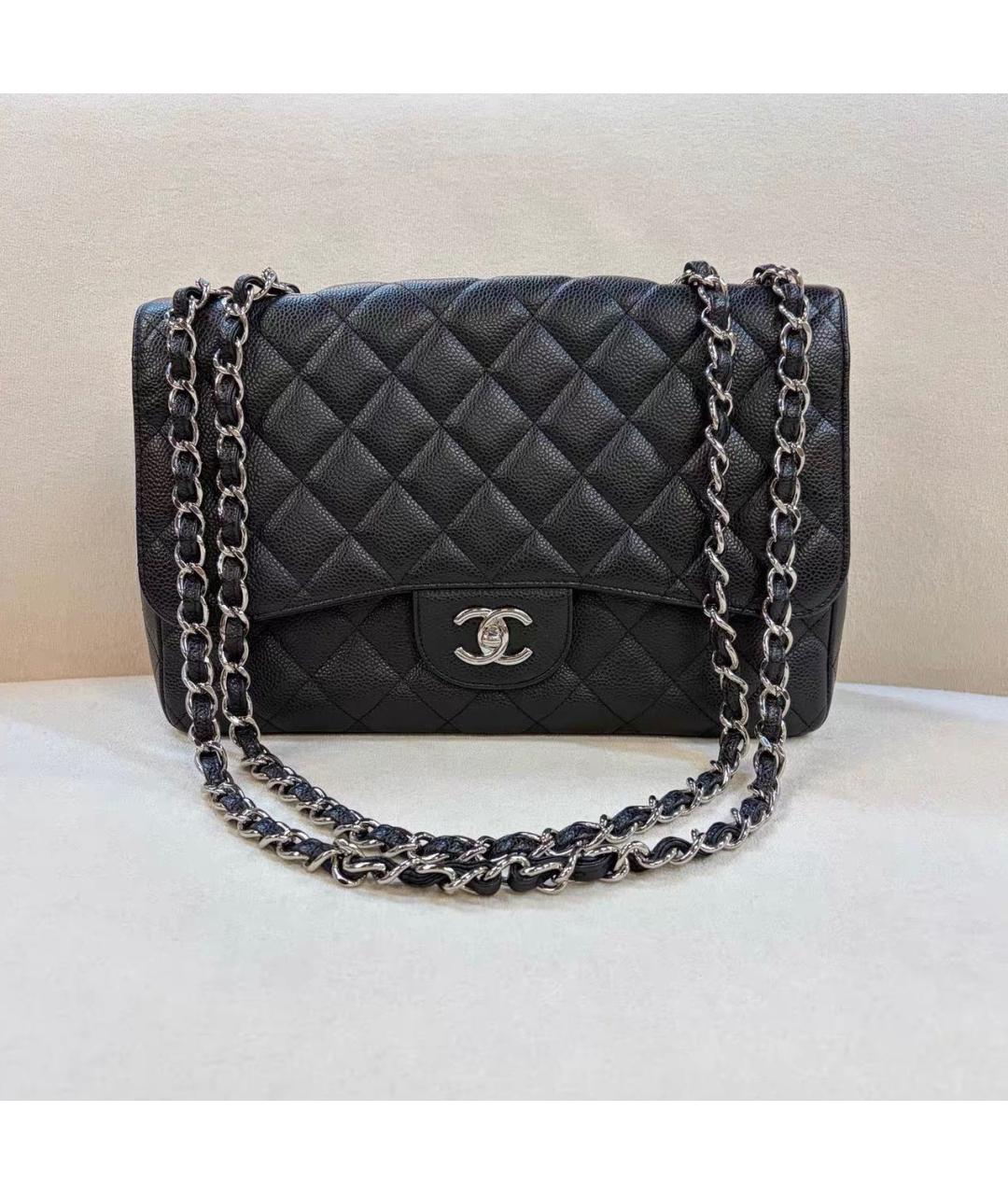 CHANEL Черная кожаная сумка через плечо, фото 8