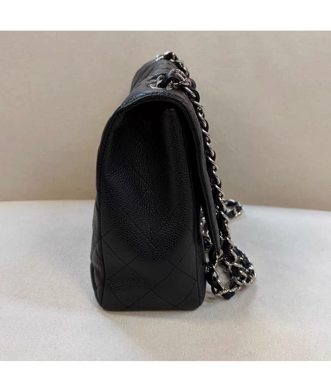 CHANEL Черная кожаная сумка через плечо, фото 4