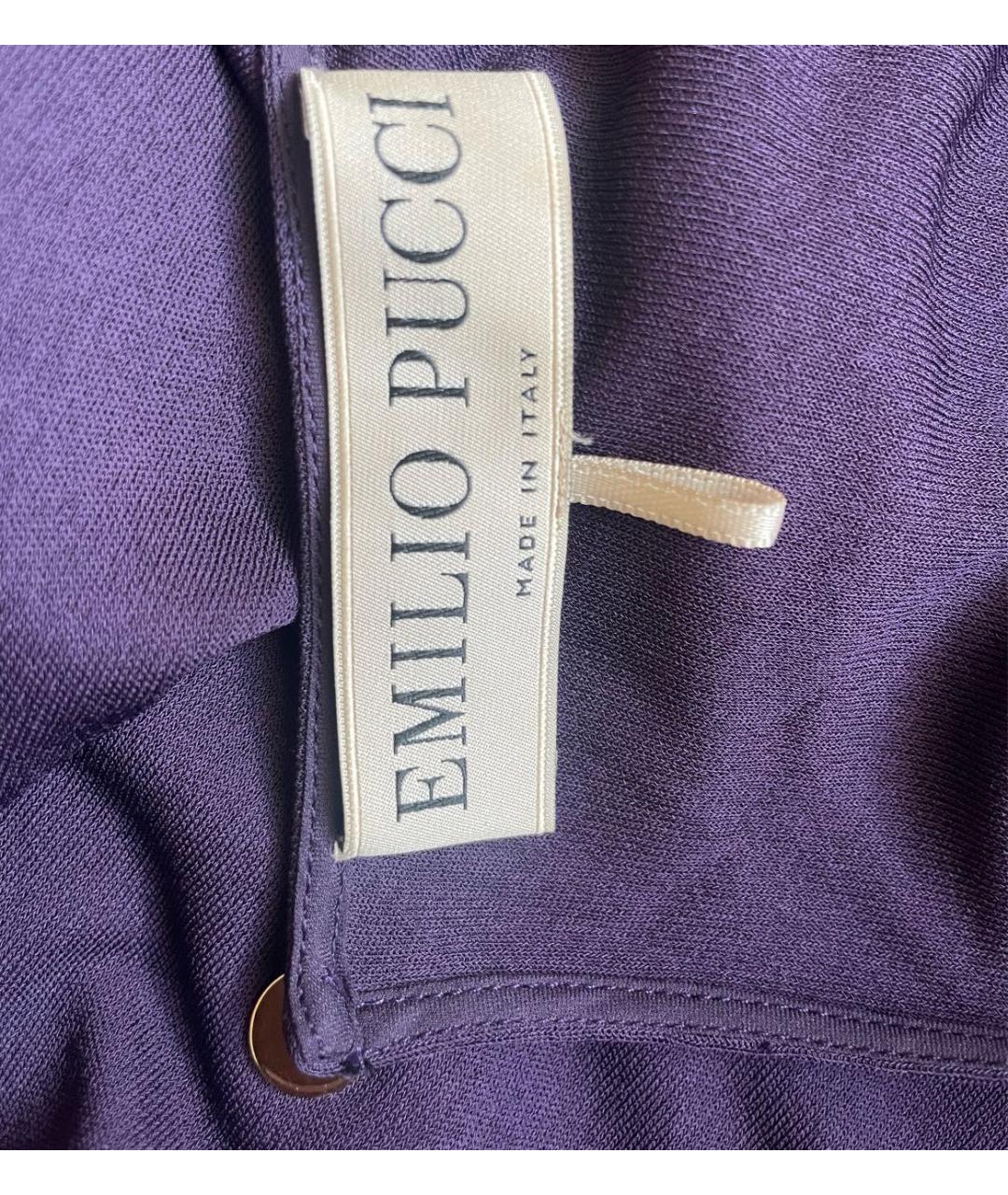 EMILIO PUCCI Фиолетовый вискозный комбинезон, фото 3