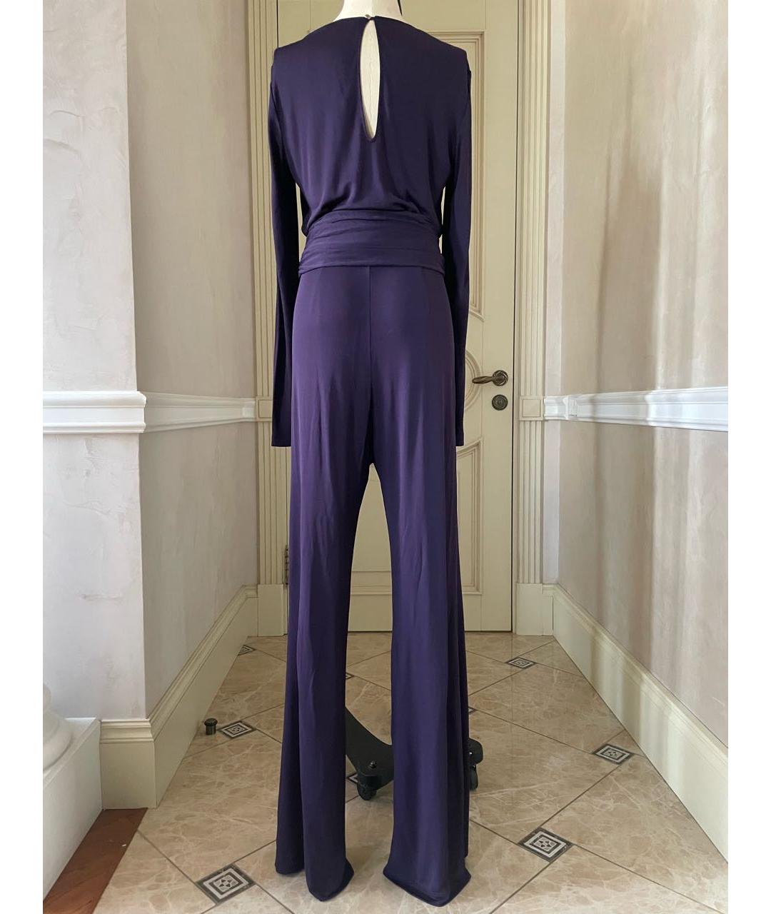 EMILIO PUCCI Фиолетовый вискозный комбинезон, фото 2