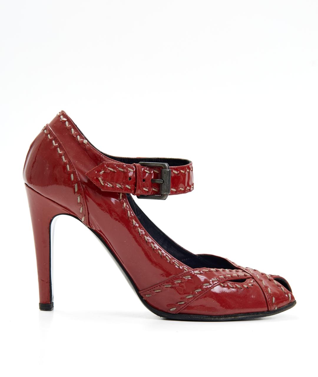 BOTTEGA VENETA Красные туфли из лакированной кожи, фото 8