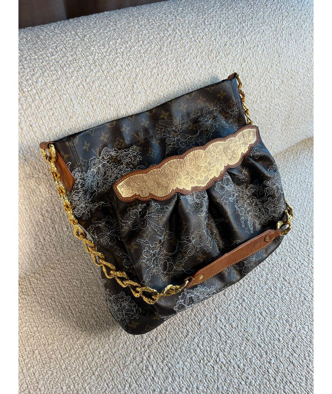 LOUIS VUITTON Коричневая канва сумка через плечо, фото 2