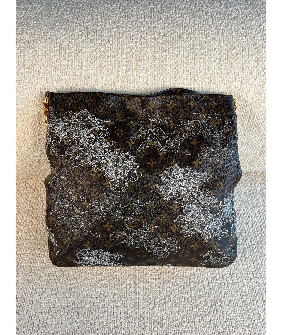LOUIS VUITTON Коричневая канва сумка через плечо, фото 3