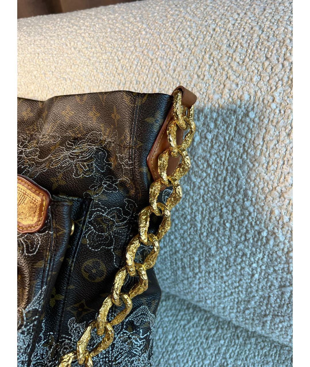 LOUIS VUITTON Коричневая канва сумка через плечо, фото 8