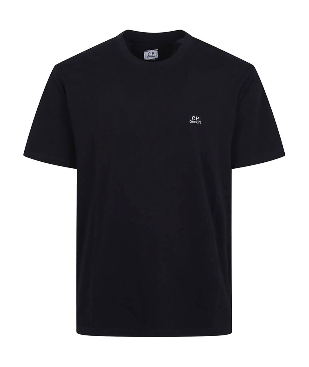 CP COMPANY Темно-синяя хлопковая футболка, фото 1