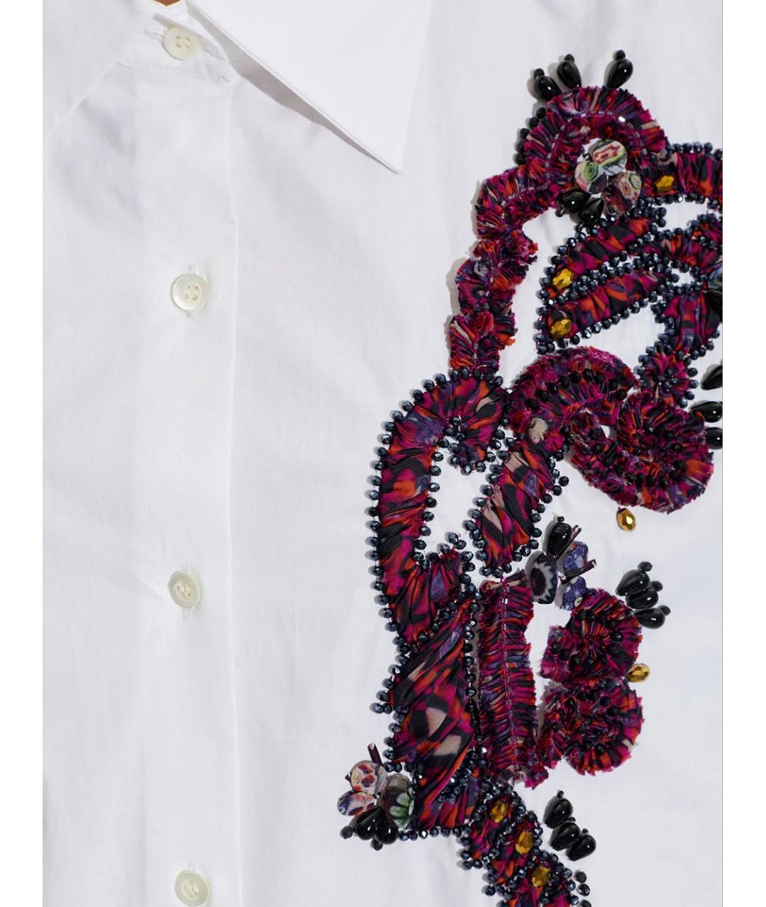 DRIES VAN NOTEN Белая хлопковая рубашка, фото 5