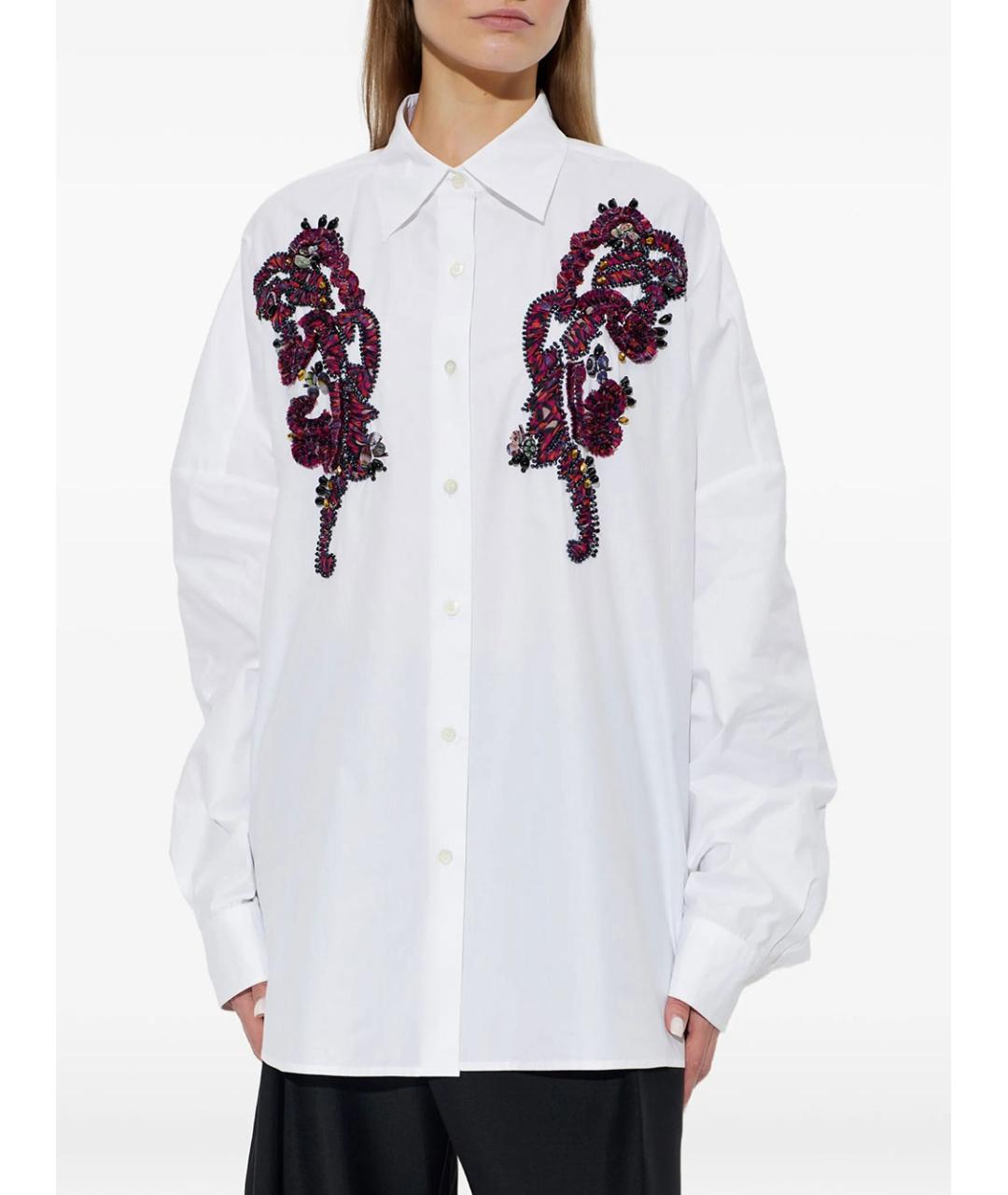 DRIES VAN NOTEN Белая хлопковая рубашка, фото 2