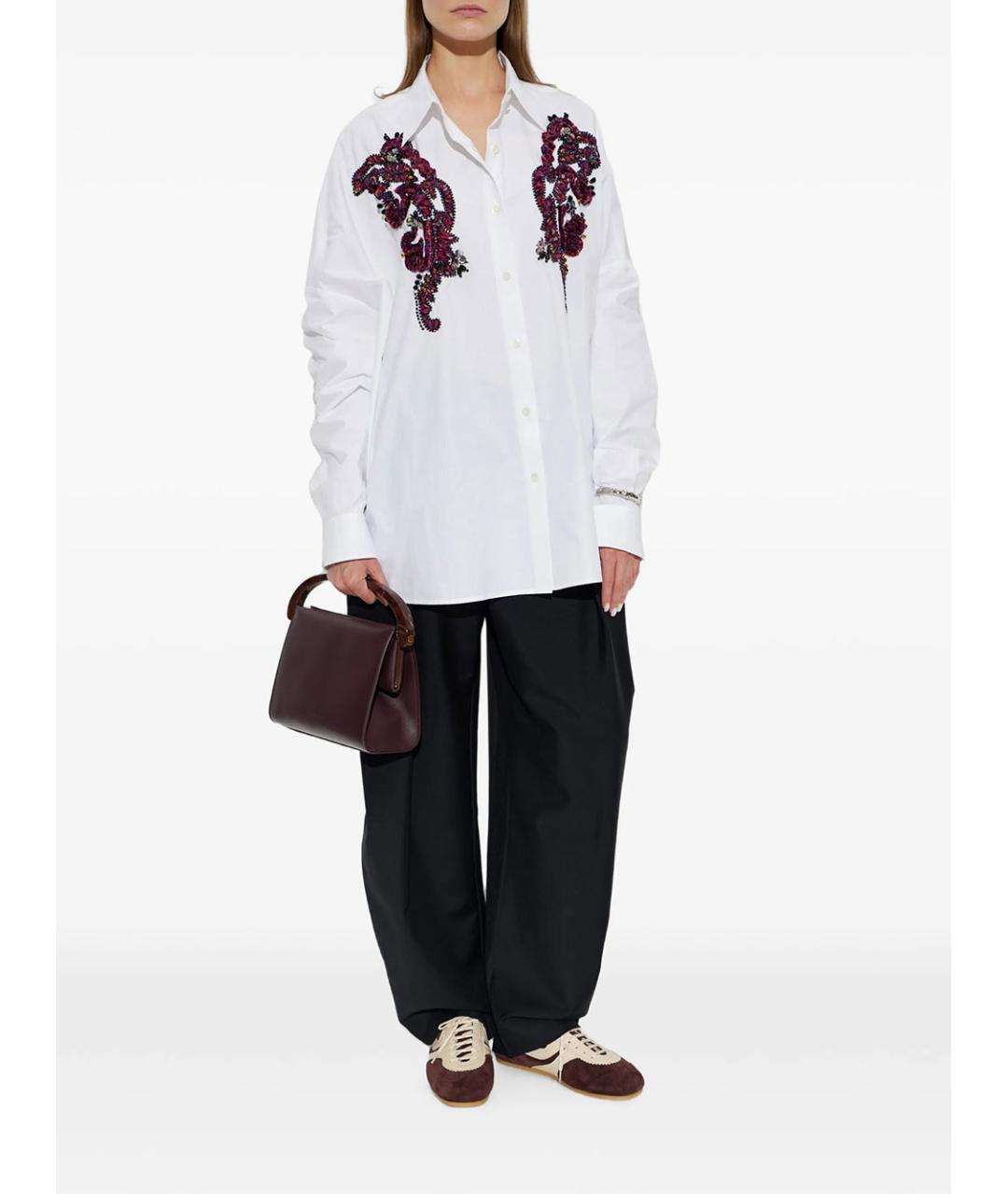 DRIES VAN NOTEN Белая хлопковая рубашка, фото 4