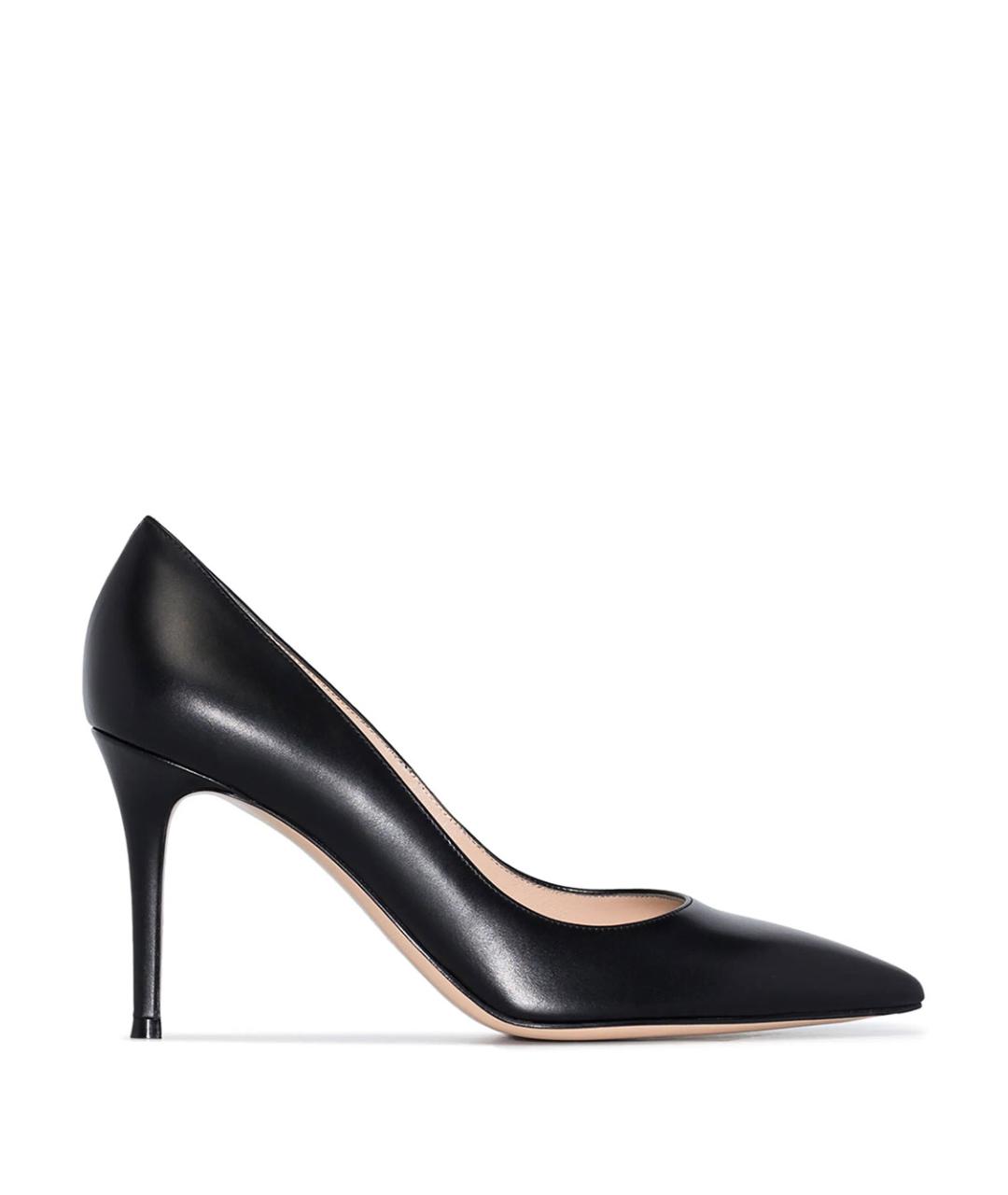 GIANVITO ROSSI Черные кожаные туфли, фото 1