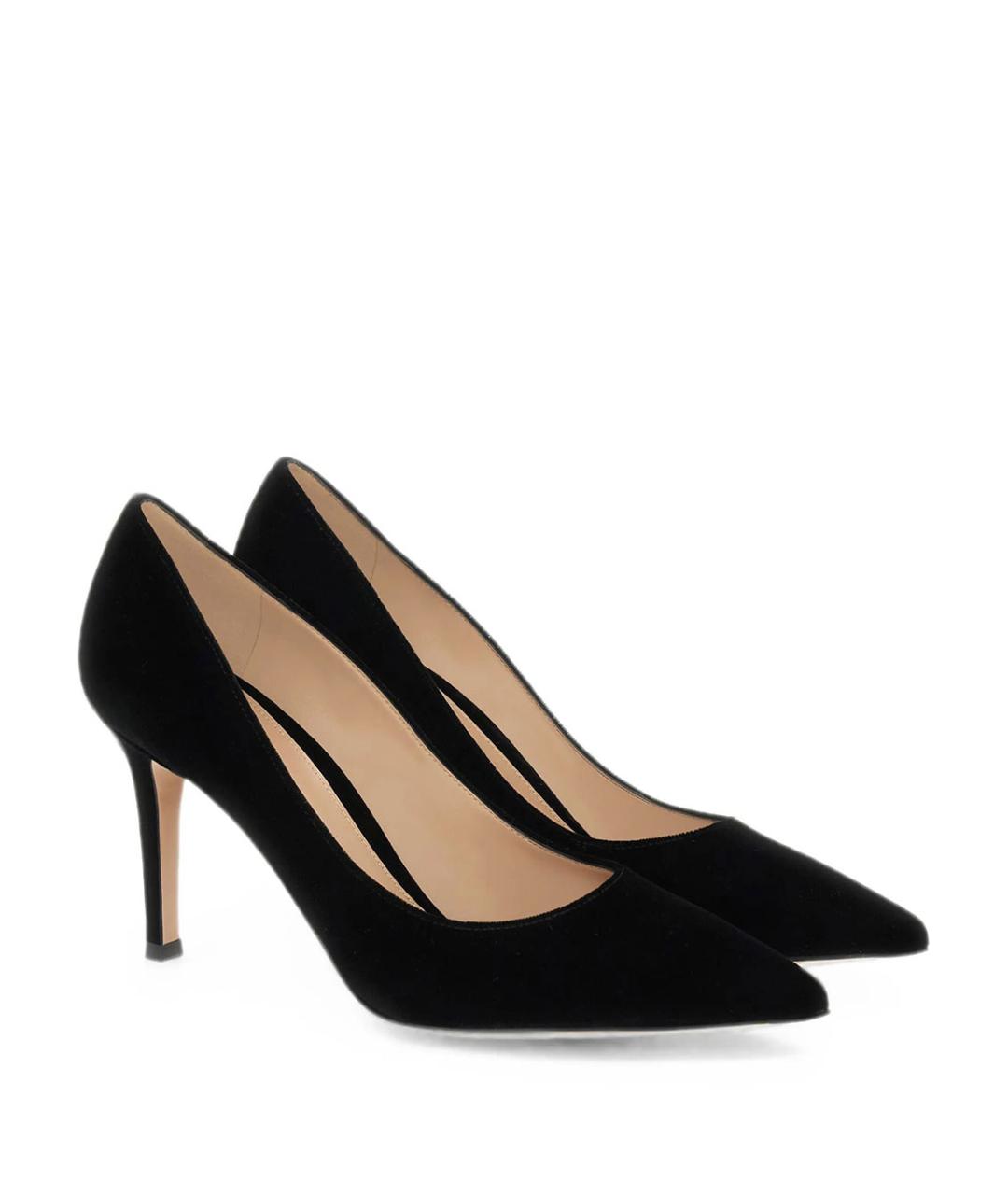 GIANVITO ROSSI Черные синтетические туфли, фото 2
