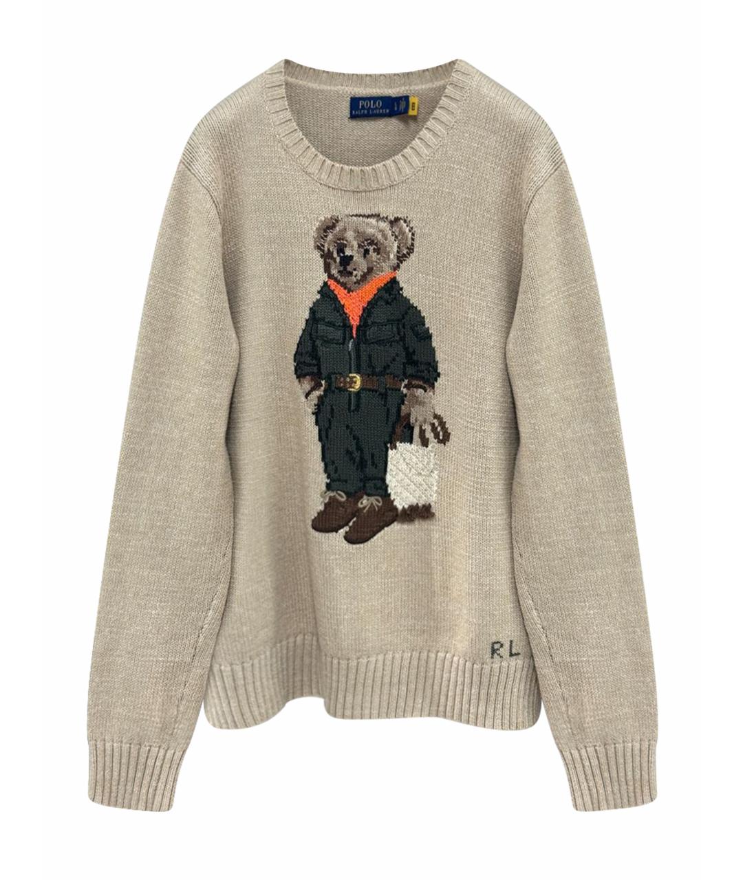 POLO RALPH LAUREN Бежевый хлопковый джемпер / свитер, фото 1