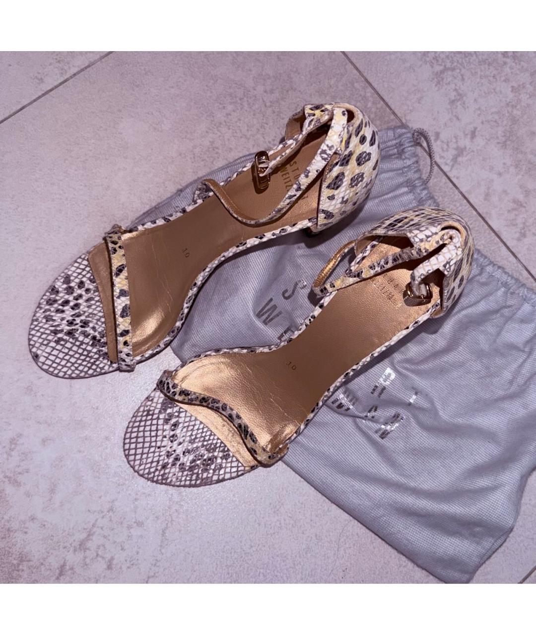 STUART WEITZMAN Мульти кожаные босоножки, фото 2