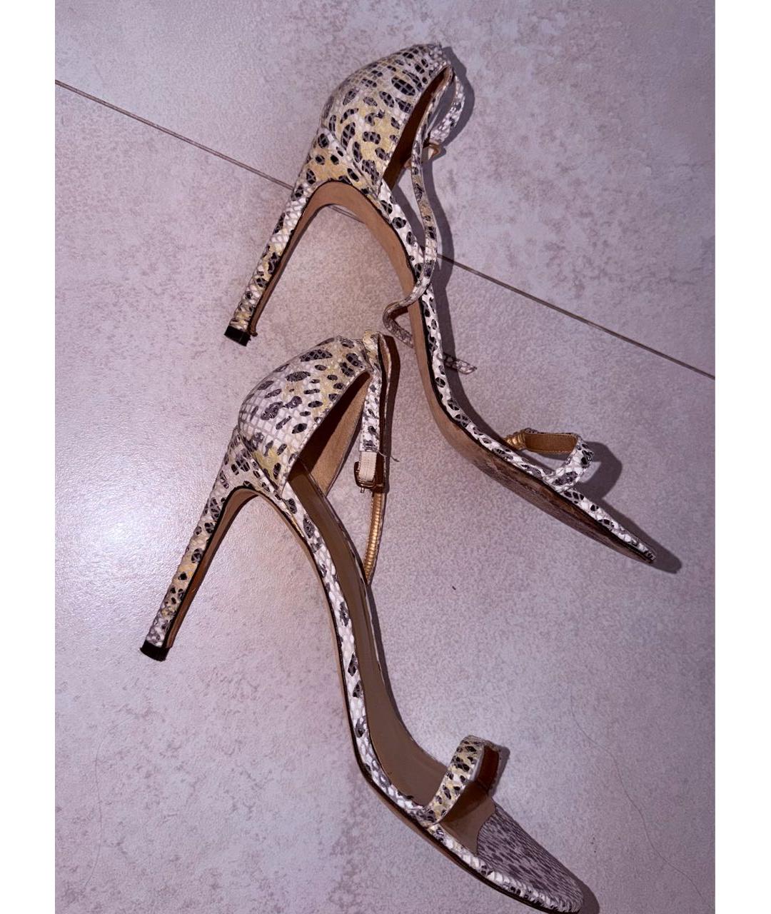 STUART WEITZMAN Мульти кожаные босоножки, фото 6