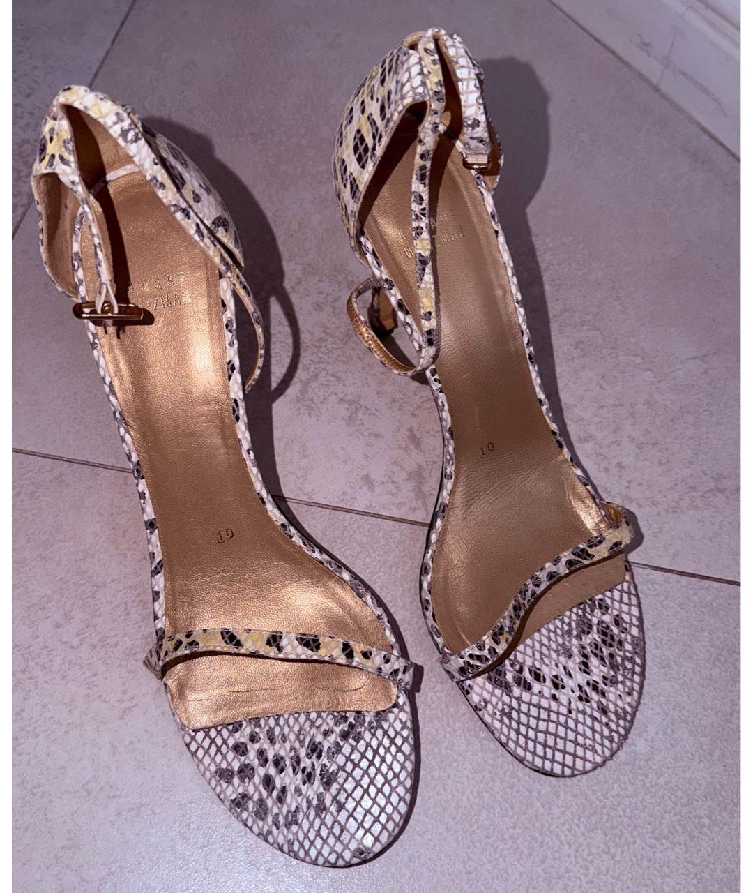 STUART WEITZMAN Мульти кожаные босоножки, фото 3